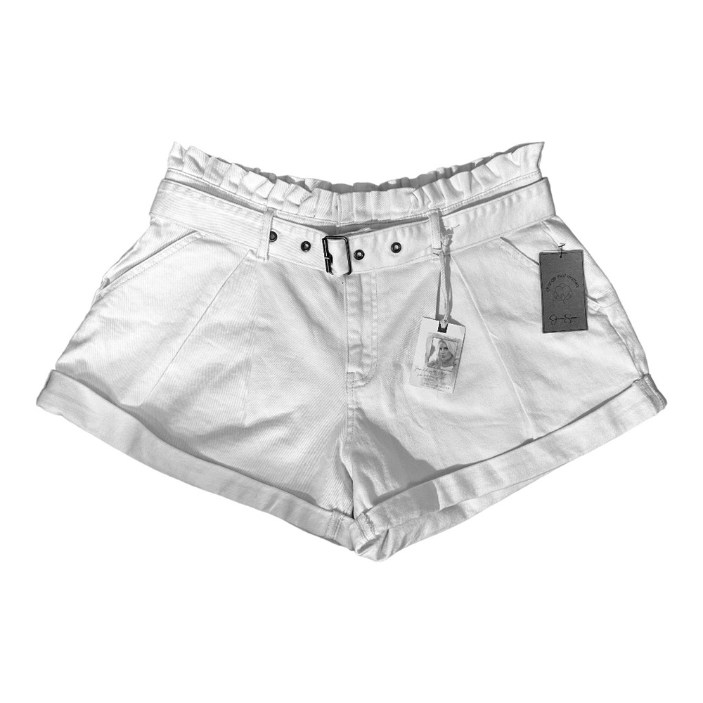 Jessica Simpson Womens High Rise Paperbag Denim Shorts Size 31 - Picture 4 of 7
